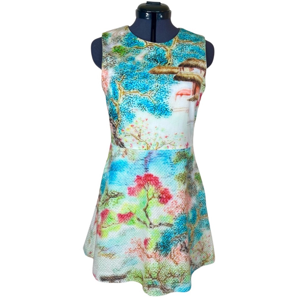 VIVIENNE TAM Chinese Embroidered Dress Vintage 90s 1990s Y2K XS 2 Mini Rare